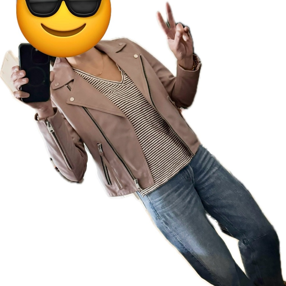 Stylish Rose All Saints Leather Jacket